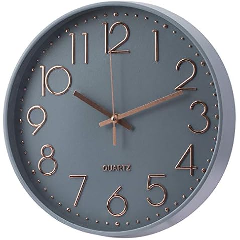 Wall Clock Battery Operated Silent Non-ticking Wall Clock 12 Inch Modern Quartz Design Decorative Indoor Kitchen Office Cover