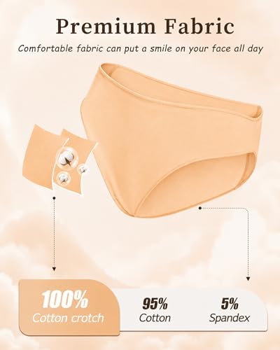 Image of UNDER THE SEA Cotton Underwear for Women 6 Pack Sexy Bikini High Cut Breathbale Cheeky Panties Underwear Womens Lingerie
