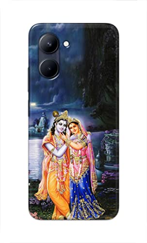 Image of Printed Hard Back Cover Case for Realme C33 Back Cover (Radha Krishna) -1803