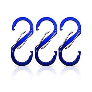 Holesto S Karabiner 3 Stück Blau