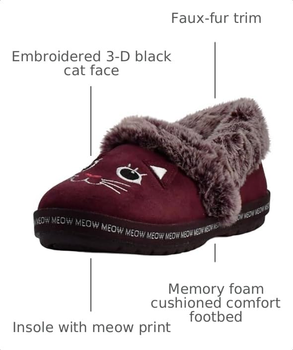 Image of Skechers Women's Bobs Too Cozy Meow Pajamas Slipper