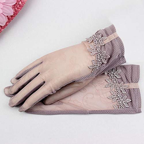 Gants de dentelle pour conduite et smartphone en soie de glace anti-UV