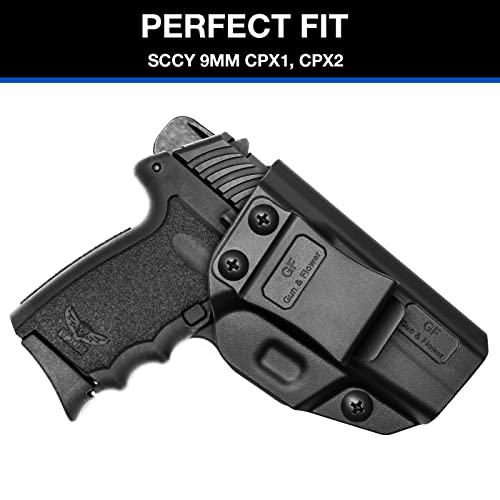 Sccy 9Mm Cpx1 Cpx2 Holster, Inside Waistband Concealed Carry Belt Clip For Pistol, Gun Holster For Men/Women |Adj. Cant&Retention, Right Hand Orientation, Black #TOP4