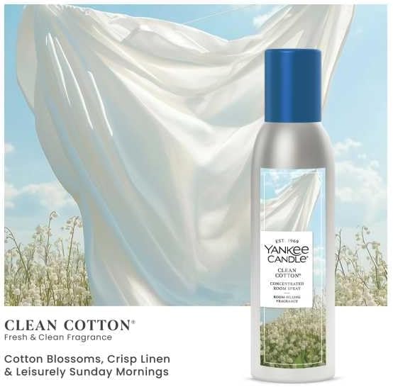 Yankee Candle Popular Fragrances 3-Pack Concentrated Room Sprays (Clean Cotton, Lemon Lavender, MidSummer's Night) - Image 5