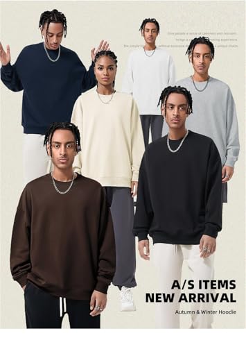 Pull homme col rond à capuche en coton premium et coupe ajustée - 5