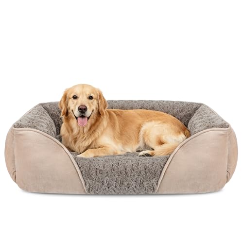 JOEJOY Cuccia Cane Interno Taglia Grande, Cuccia per Cani Lavabile, Cuscino per Cani Antiscivolo Anti-ansia, Letto Cane Morbida Confortevole, 89x63x23cm