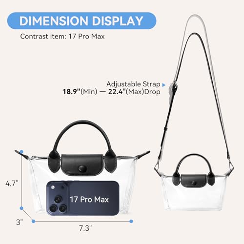 Image of BOSTANTEN Clear Bag for Stadium Approved Crossbody Purse Handbags for Concerts Sports Events