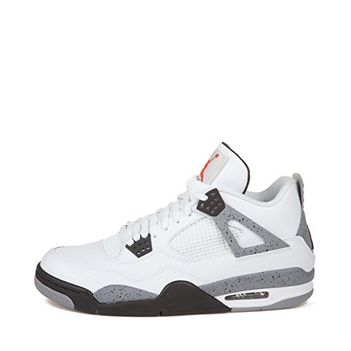 Jordan Air IV (4) Retro (Thunder), White/Black/Cement Grey, 10