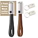 PowerOnKey - Leather USB C Cable Kaychain (Pack of 2): Fast Charging and Data Transfer Cord for Android Devices, Stylish Fast Smartphone Cable, Discreet Key Chain Ring Design – Black & Brown