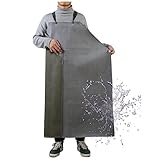 Tamaño perfecto: Tamaño grande para más personas. Los lazos extra largos ajustables añaden más comodidad. El delantal de cuero de carnicero es adecuado tanto para hombres como para mujeres.