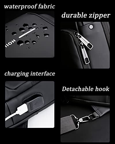 Usb Charging Sport Sling Anti-Theft Shoulder Bag, Waterproof Anti Theft Sling Bag, Crossbody Bags Chest Daypack #TOP7