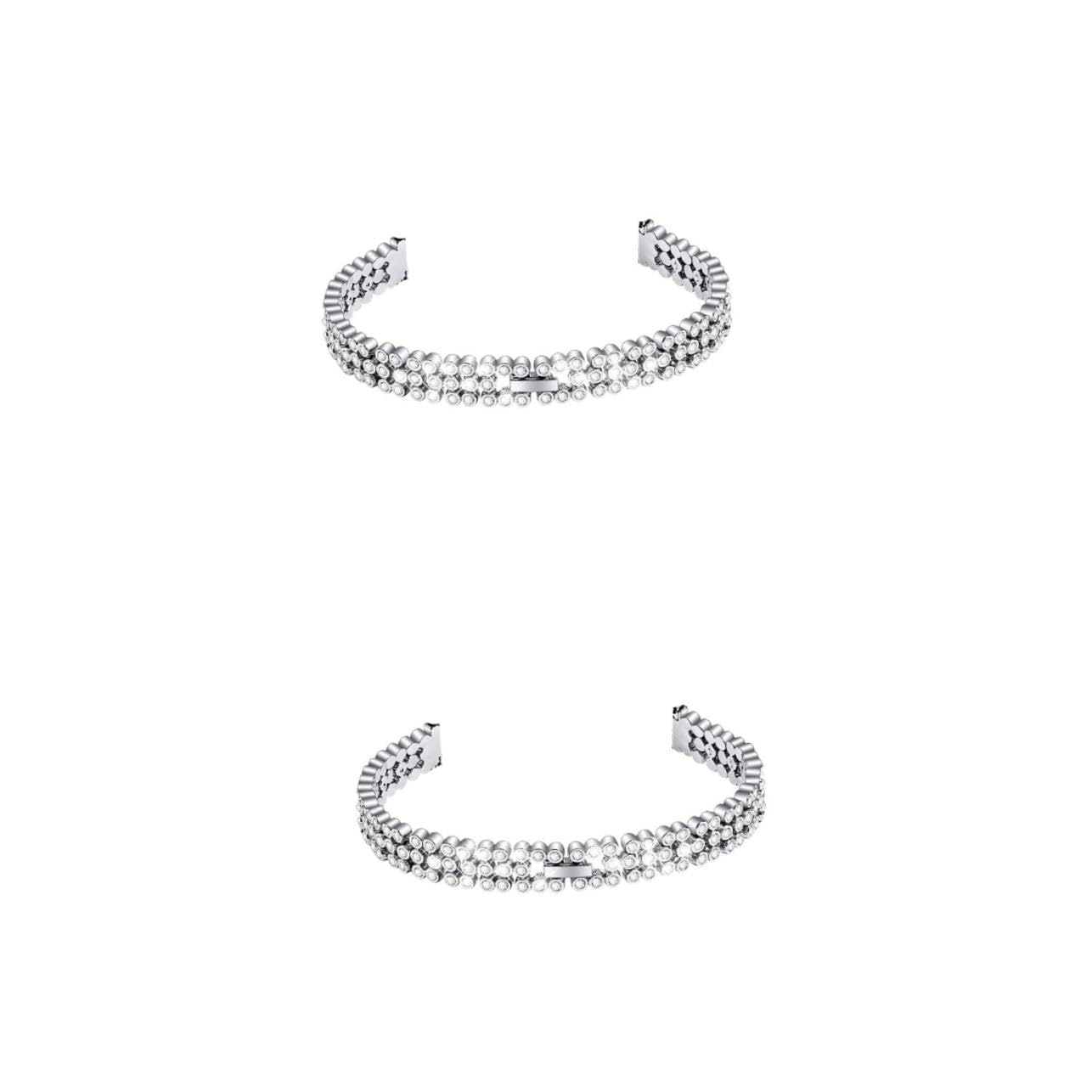 FRCOLOR Silver Rhinestone Replacement Watchband for Durable Strap with Sparkling Rhinestones Elegant Design for Wrists Fashionable Wrist Accessory