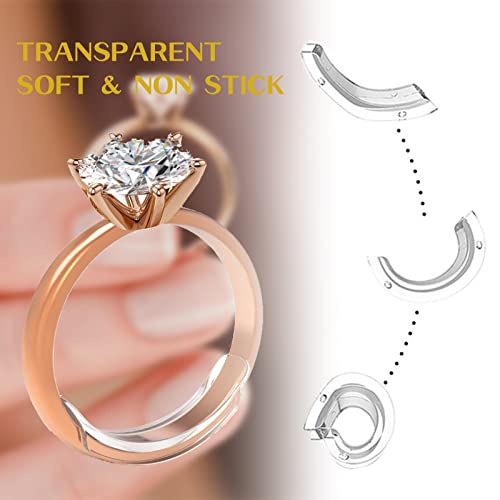 8 Pack Invisible Ring Size Adjuster, Clear Ring Sizer For Loose Rings, Fit Any Size Rings, Self-Adjusting Spacer Ring Guard #TOP3