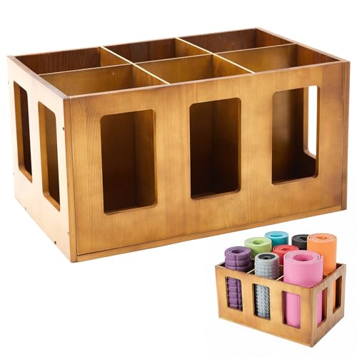 Sintuff 6-slot Wood Yoga Mat Stand