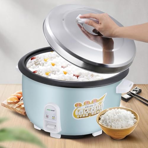 Rice Cooker Automatic Cooking,Large Capacity Commercial Rice Cooker with Warmer Function with Removable Non-Stick Bowl, Measuring Cup and Spatula (45L)