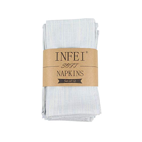 INFEI Vintage Grain Cotton Linen Napkin Set #TOP27