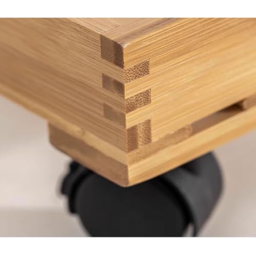Soporte para CPU de escritorio con base removible, bandeja con polea y estante para almacenamiento miniatura 6