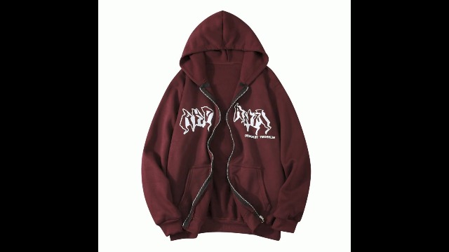 Y2K Jacke Mit Durchgehendem Reißverschluss, 100 %  Produktbild-Vorschau 11