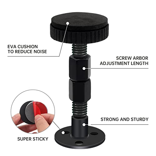 Lvesunny 4Pcs Headboard Stoppers, Black Adjustable Bed Frame Anti-Shake Tool, For Wall, Beds, Sofas, No Creaking, Protect The Wall From Banging, Easy To Install (1.18-2.52In) (Large) #TOP1