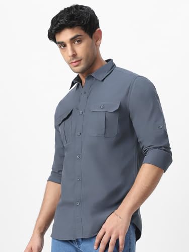 Image of Urbano Fashion Men's Cotton Full Sleeve Regular Fit Casual Solid Shirt
