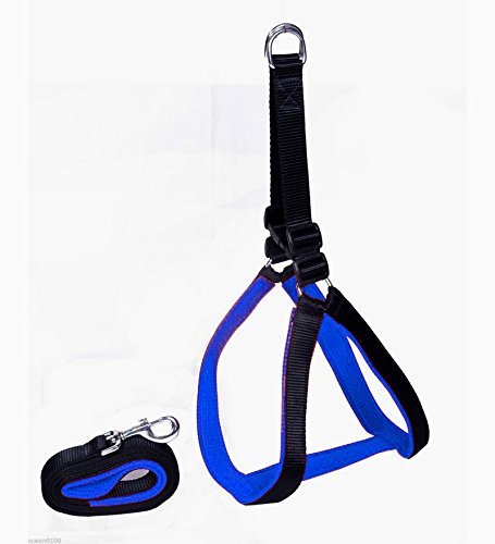 Skora Soft Padded Body Set-Leash & Harness Large Size(Black Blue) (B075MCXC9X) Amazon Price History, Amazon Price Tracker