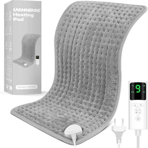 UOHHBOE Elektrisch Verwarmingskussen 30x60 cm 9 Warmtestanden en 4 Timers