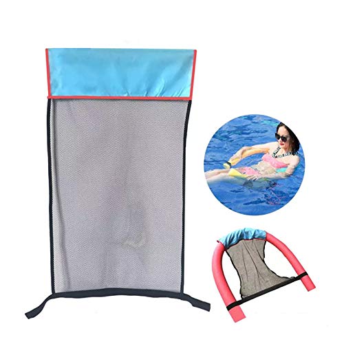 TOGETDREAM Silla flotante de natación Silla de fideos de red Silla de cama flotante Silla de agua para sentarse tiempo libre Natación para adultos y niños(Sin palo de esponja)