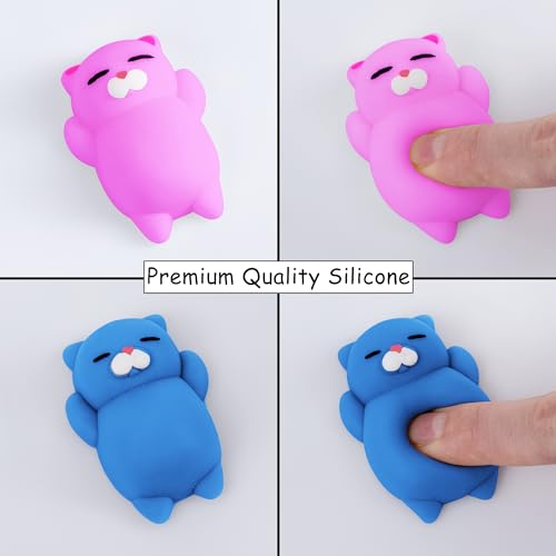 Nutty Toys Squishy Cat Set - 2" Soft Silicone Kawaii Kitties, Top Stress Relief Toy 2024 Unique Gifts for Teens Kids Women Men Adults Best Teenage Girls Teen Boy Tween Christmas Stocking Stuffers Idea - 7