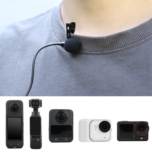 Insta360 Go Ultra/Insta360 X5/DJI OA2/3/4/5Pro/OP3/Osmo360�p�N���b�v�}�C�N�p ���x���A�}�C�N Type-C ���C���̒���: 1.5m �R���p�N�g�y�� �N���A �T�E���h ����B�e �������^ �X�}�z�}�C