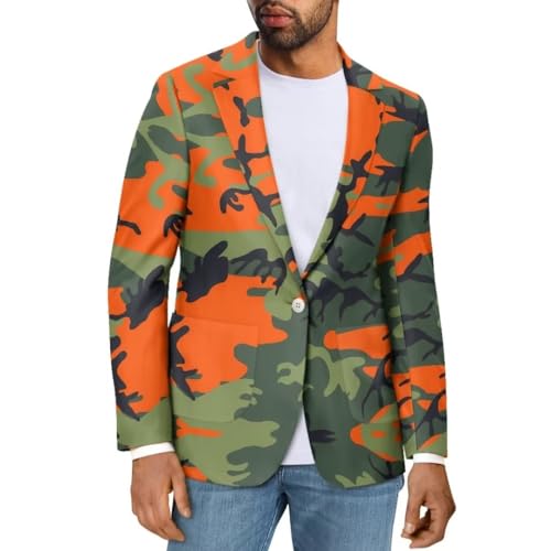 Men's Cozy One Button Suit Long Sleeve Blazer Jackets with Pockets Lightweight Knit Sport Coat for Business,Party