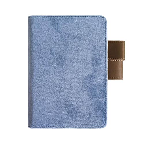 LCUVIMPEX 旅行メモ帳、A5 A6 プランナー ブックカバー ファブリック アート 学生 日記 学校 文房具、ネイビーブルー、A6