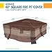 DUCKCOVERS Ultimate Waterproof 50 Inch Square Fire Pit Cover, Patio Furniture Covers