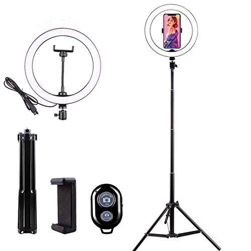 Ringlicht 33cm Selfie LED Ringlicht mit 1,6 m Stativ for Streaming Makeup Live Stand YouTube Video 13 Zoll Dimmbare Fotografie Beleuchtung