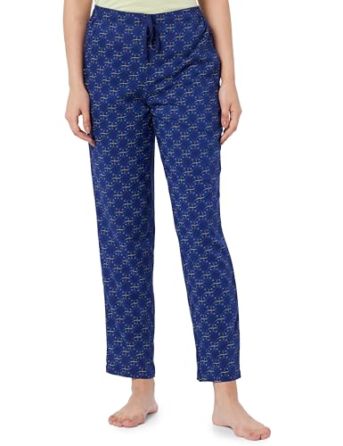 Image of Van Heusen Women's Printed Lounge Pants | Drawstrings & Side Pockets | Ultra Soft Fabric | Relaxed Fit | At home pyjamas | Everyday Comfort | Printed | Style 55306 | Available in Pack of 1 & 2