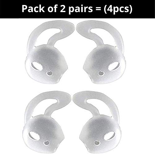 Image of Crysendo Soft Silicone Earbuds Eartips Case Cover for JBL Tune 205 Buds (Transparent)