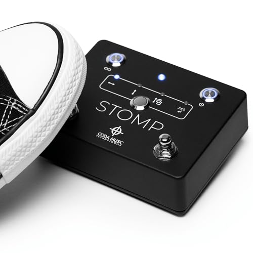 STOMP Bluetooth Page Turner for Ipad & Tablets, Hands-Free Wireless Page Turner, Bluetooth Page Turner Pedal Compatible with IOS, Kindle Fire, iPhone, iPad, Mac and Android (Black)