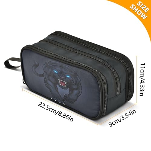 Image of senya Big Capacity Pencil Pen Case, Roaring Panther Pen Box for School Office College Multi-Purpose Pouch Holder Organizer Cosmetics Bag