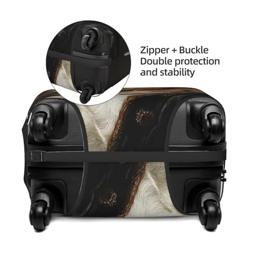 Dog Wearing Red Hat Elastic Travel Luggage Covers Dustproof Scratch-Resistant Suitcase Protector Fit 22-24 Inch2