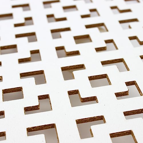 Décor MALAGA Plaque perforée en MDF Made in Germany - 122 x 61 cm - pour revêtement de radiateur, panneau de porte, grille d'aération ou paravent
