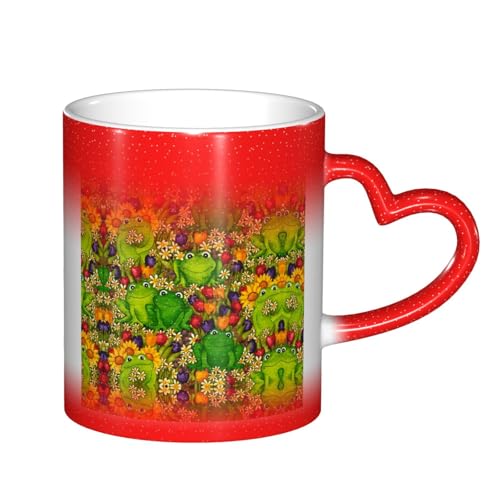 Lghdfyo Las tazas de cerámica de doble cara que cambian de color son adecuadas para la oficina en casa como regalo para hombres y mujeres
