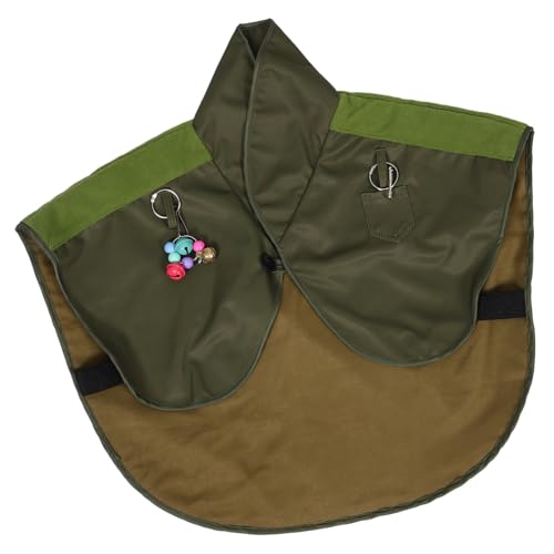 JUMPLAWN de Hombro Reutilizable para Loros Chal Verde Almohadilla Antiarañazos Pañal para Aves Ropa de Entrenamiento para Mascotas Protección contra Excrementos