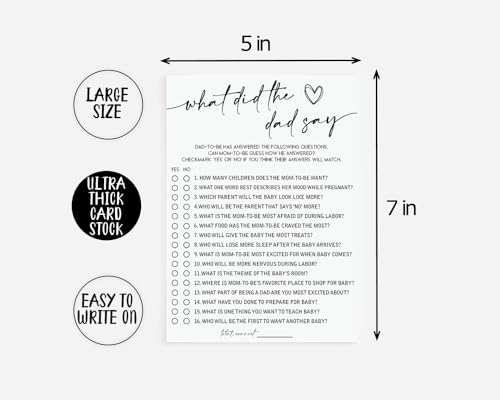 All Ewired Up 50 Baby Shower What Did The Dad Say Game (50-Cards) Fun Baby Shower Game Activity thumb #2