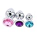 Eastern Delights Steel Jeweled Butt Anal Plug Large Medium Small Training Sets