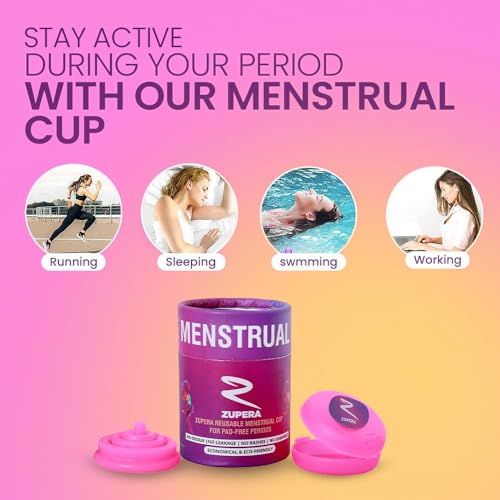 Image of Reusable, Collapsible & Foldable Silicone Menstrual Cup For Women|Fda Approved|Easy To Carry In Purse|For Pad-Free Period|No Leakage|No Rashes|No Dampness (Small - Pink)