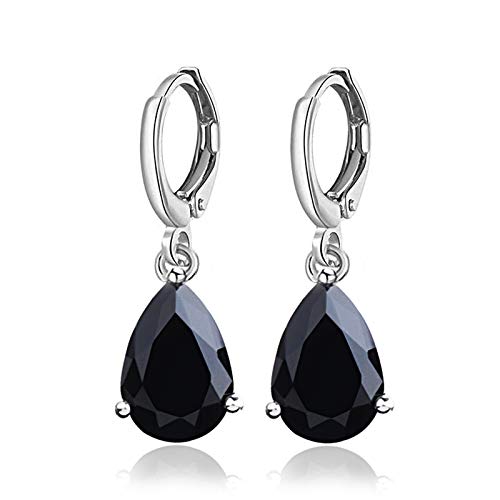 Fabula by OOMPH Jewellery Silver Tone Black Teardrop Cubic Zirconia Office-wear Fashion Drop Earrings For Women & Girls (EFQ4R1) (B089T5368T) Amazon Price History, Amazon Price Tracker