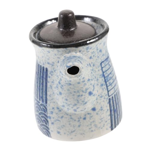 OFFSCH Ceramic Soy Sauce Bottle Elegant Japanese Vinegar Dispenser for Condiments Kitchen Tool Easy to Clean for Home Cooking