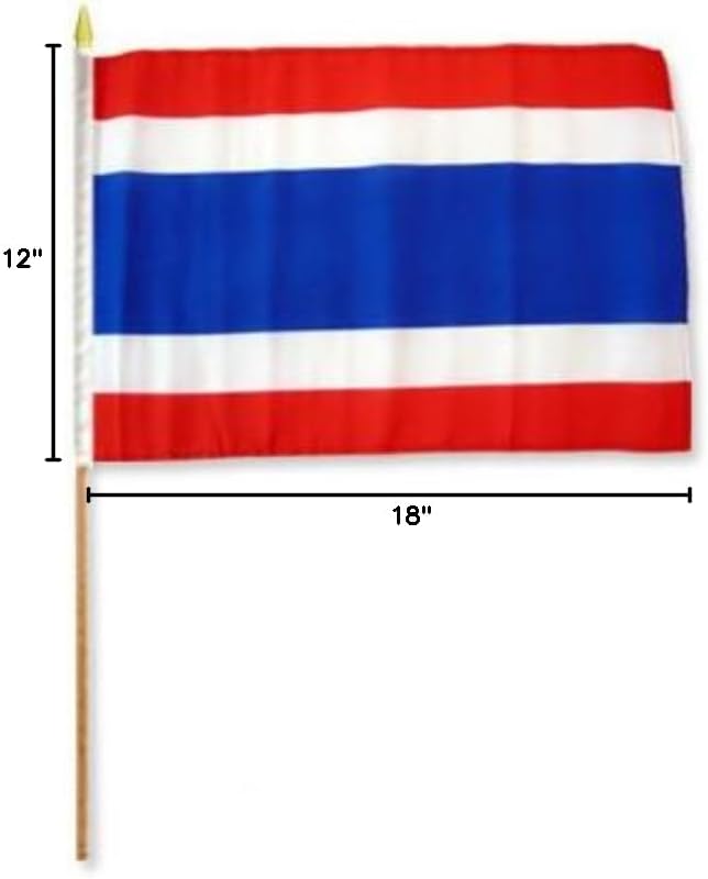 One Dozen Thailand 12x18in Stick Flags.