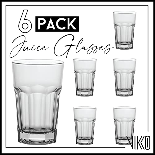 Vikko Drinking Glasses, Set Of 6 Juice Glasses 11.5 Oz, Thick And Sturdy Kitchen Glasses, Dishwasher Safe Highball Glass Tumbler, Heavy Duty Cups, Water Glasses #TOP1