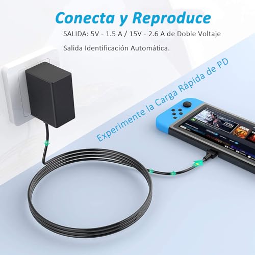 Accesorios Nintendo, Video Games cargador nintendo switch Marca Sendowtek (2)