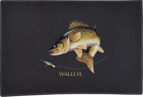 Express Yourself Walleye Combination (Black) - Door and Welcome Mat